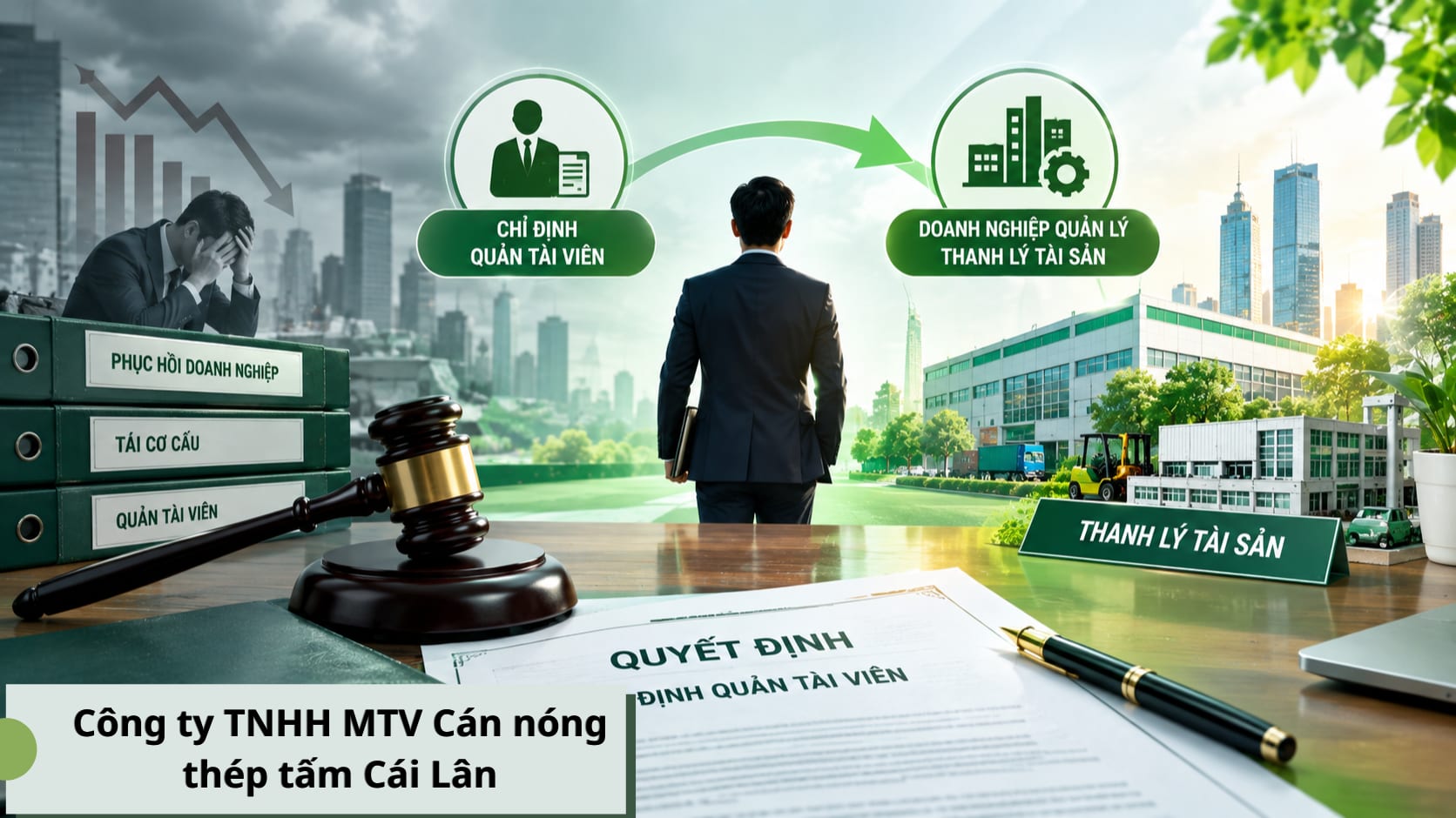 Quyết định chỉ định Quản tài viên thực hiện thủ tục phá sản Công ty TNHH MTV Cán nóng thép tấm Cái Lân 