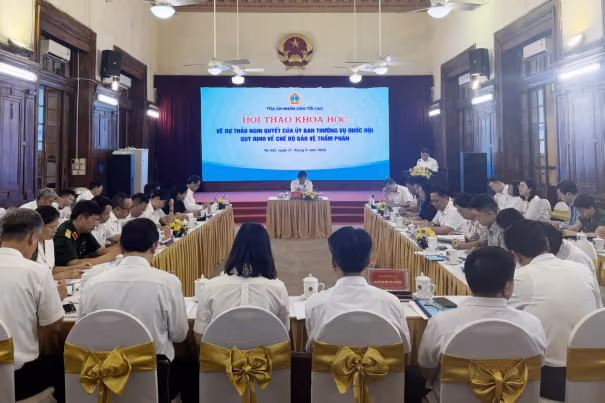 Toàn cảnh Hội thảo. (Nguồn: Toaan.gov.vn)