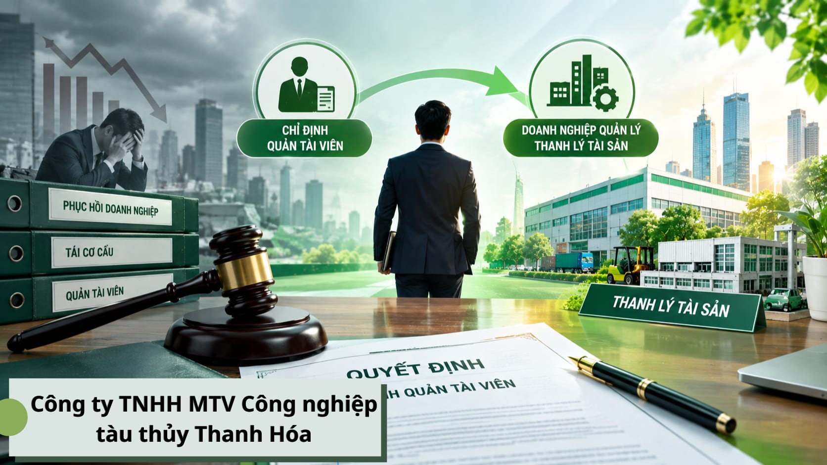 Quyết định chỉ định Quản tài viên thực hiện thủ tục phá sản Công ty TNHH MTV Công nghiệp tàu thủy Thanh Hóa 