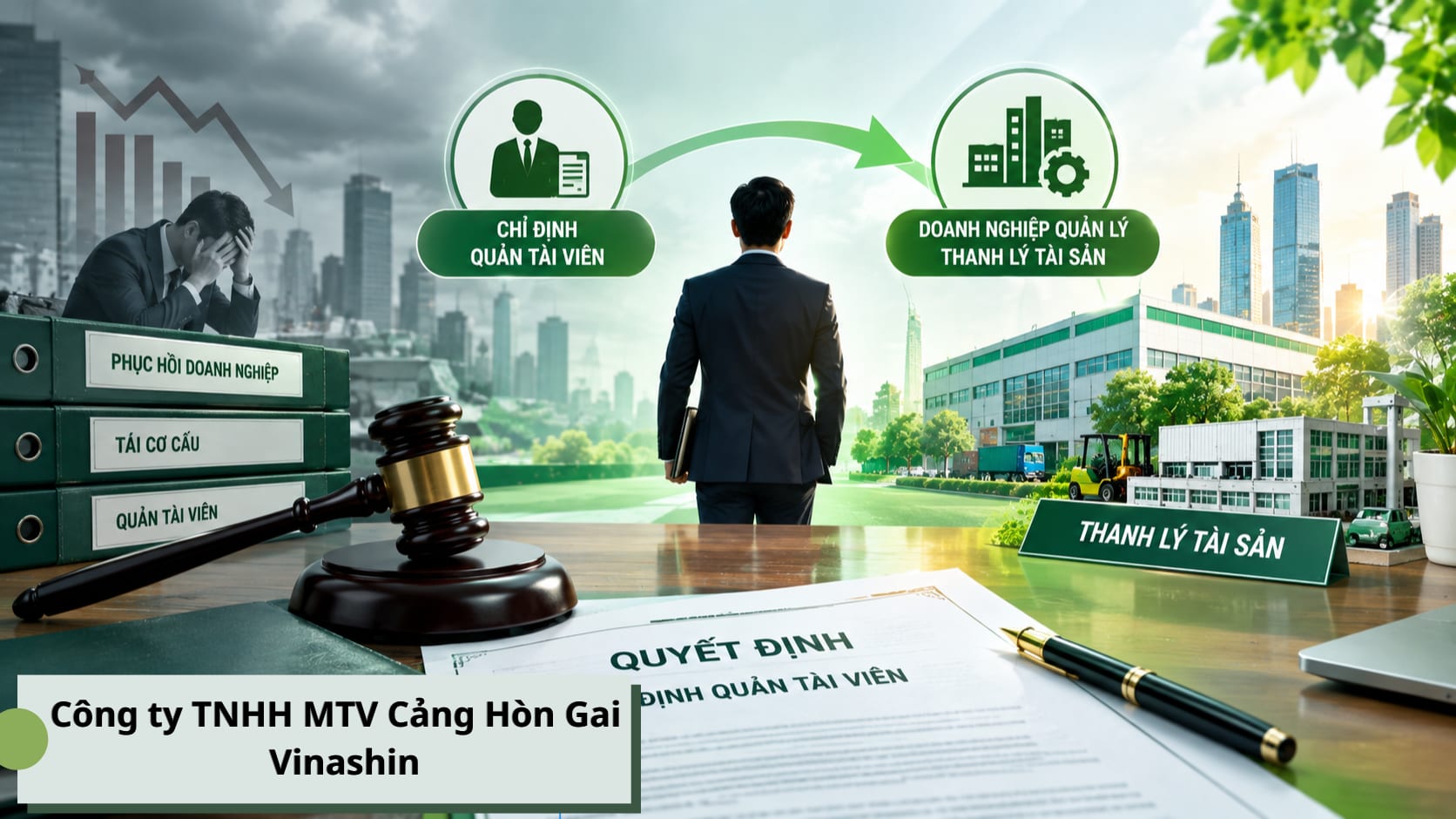Quyết định chỉ định Quản tài viên thực hiện thủ tục phá sản Công ty TNHH MTV Cảng Hòn Gai - Vinashin